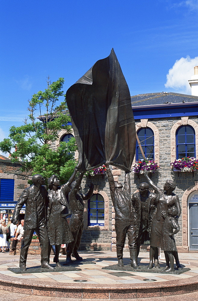 Liberation Statue, Liberation Square, St. Helier, Jersey, Channel Islands, United Kingdom, Europe