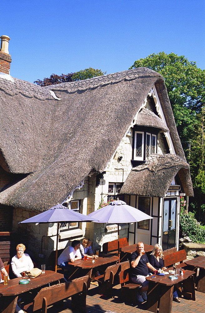 Pub scene, Shanklin Village, Isle of Wight, England, United Kingdom, Europe