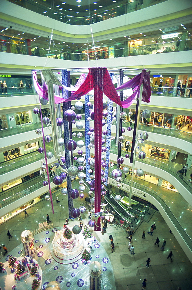 Christmas decorations at Times Square Shopping Mall, Causeway Bay, Hong Kong, China, Asia