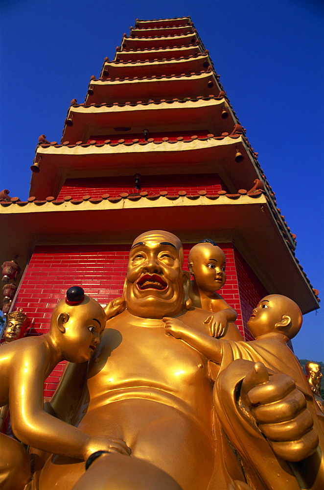 Buddha statue in the Ten Thousand Buddha Monastery, which houses over 12800 Buddha statues, Sha Tin, New Territories, Hong Kong, China, Asia