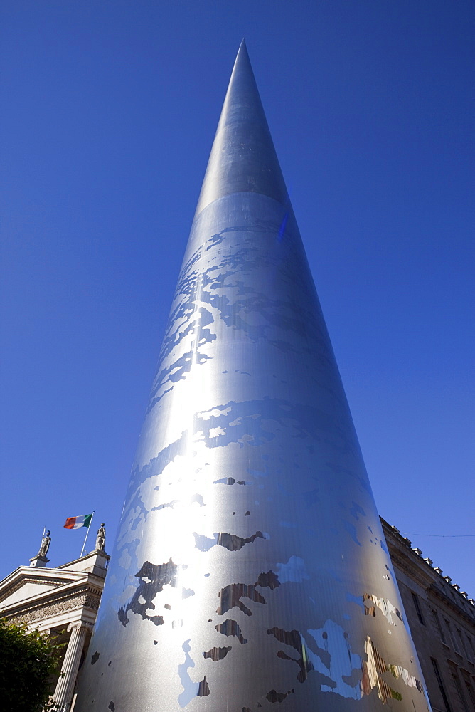 Spire of Dublin (Monument of Light) by Ian Ritchie Architects in O'Connell Street, Dublin, Republic of Ireland, Europe