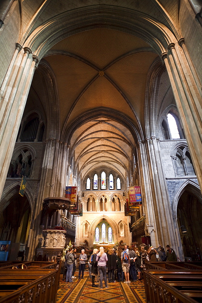 Interior of St. Patrick's Cathedral, Dublin, Republic of Ireland, Europe