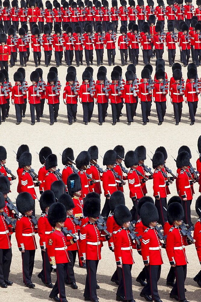 Trooping the Colour Ceremony at Horse Guards Parade, Whitehall, London, England, United Kingdom, Europe