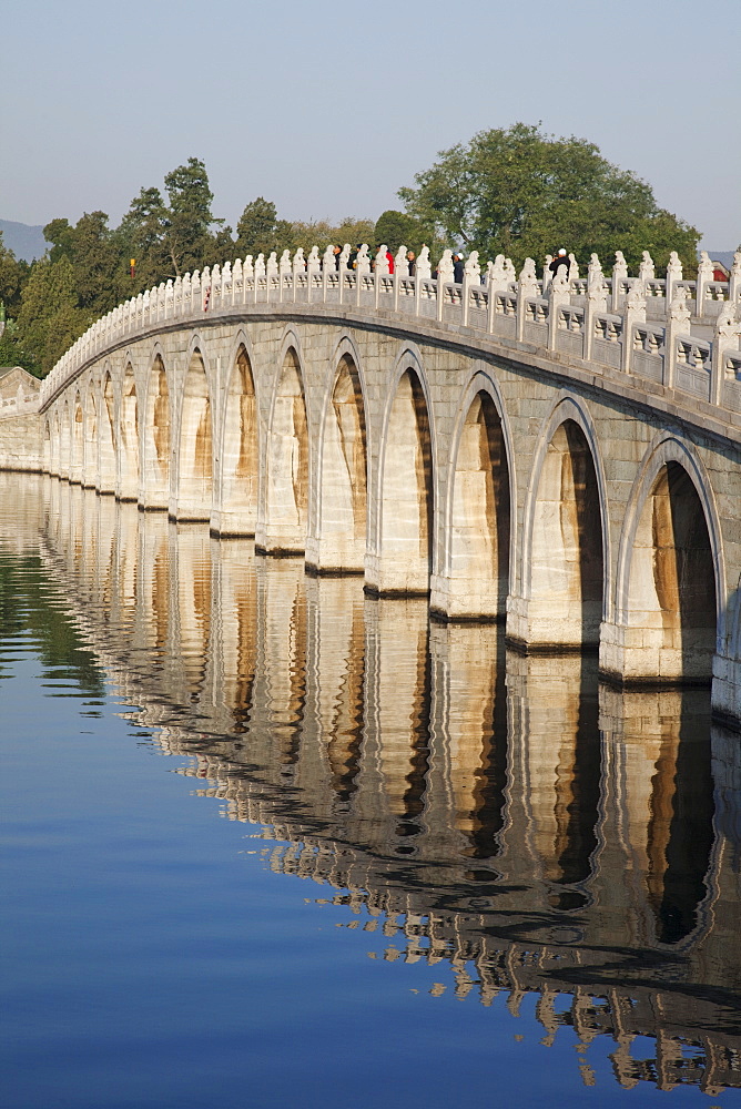 Seventeen Arched Bridge, The Summer Palace, UNESCO World Heritage Site, Beijing, China, Asia