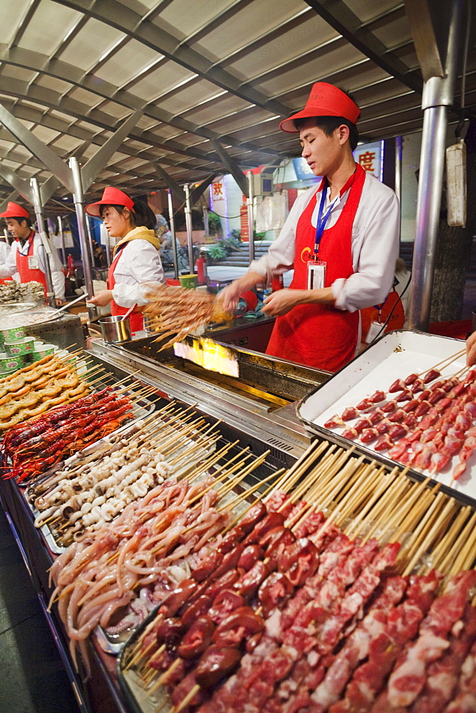 Donghuamen Night Food Market, Wangfujing Street, Beijing, China, Asia