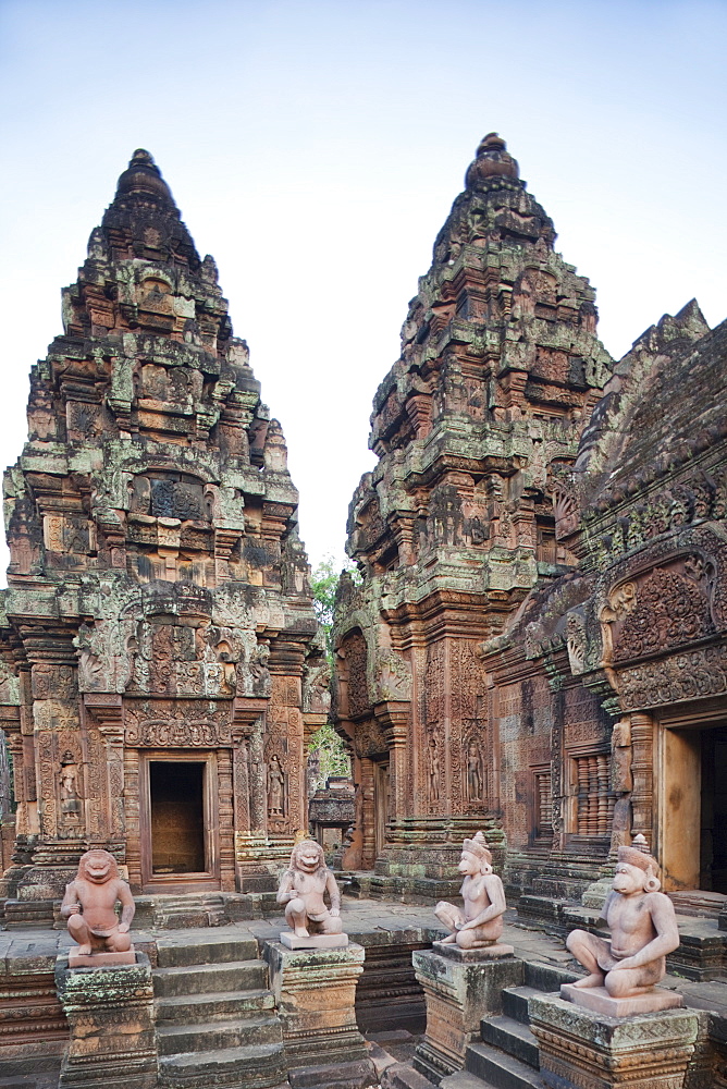 Banteay Srei Temple, Angkor, UNESCO World Heritage Site, Siem Reap, Cambodia, Indochina, Southeast Asia, Asia