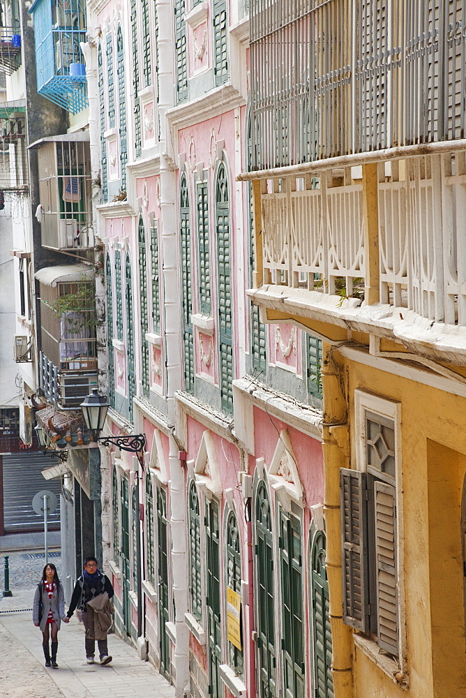 Portugese colonial architecture, Macau, China, Asia