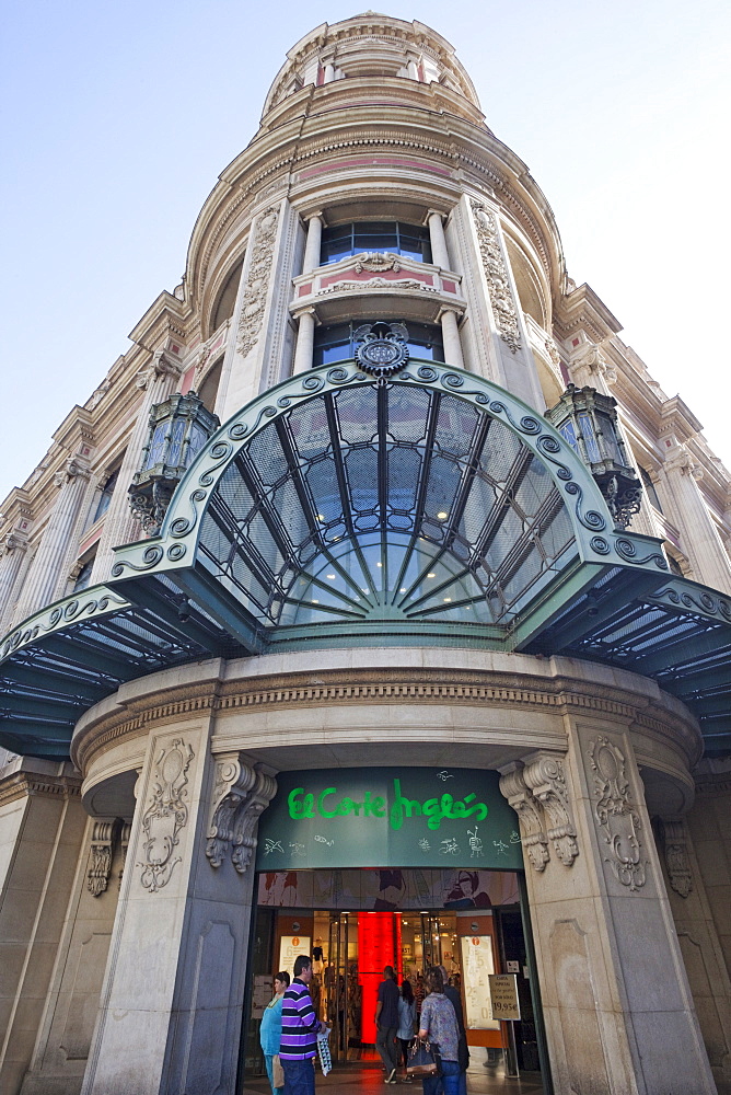 El Corte Ingles Department Store entrance, Barcelona, Catalonia, Spain, Europe