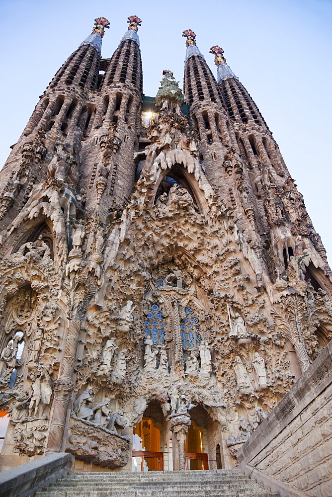 Interior, Sagrada Familia, UNESCO World Heritage Site, Barcelona, Catalonia, Spain, Europe