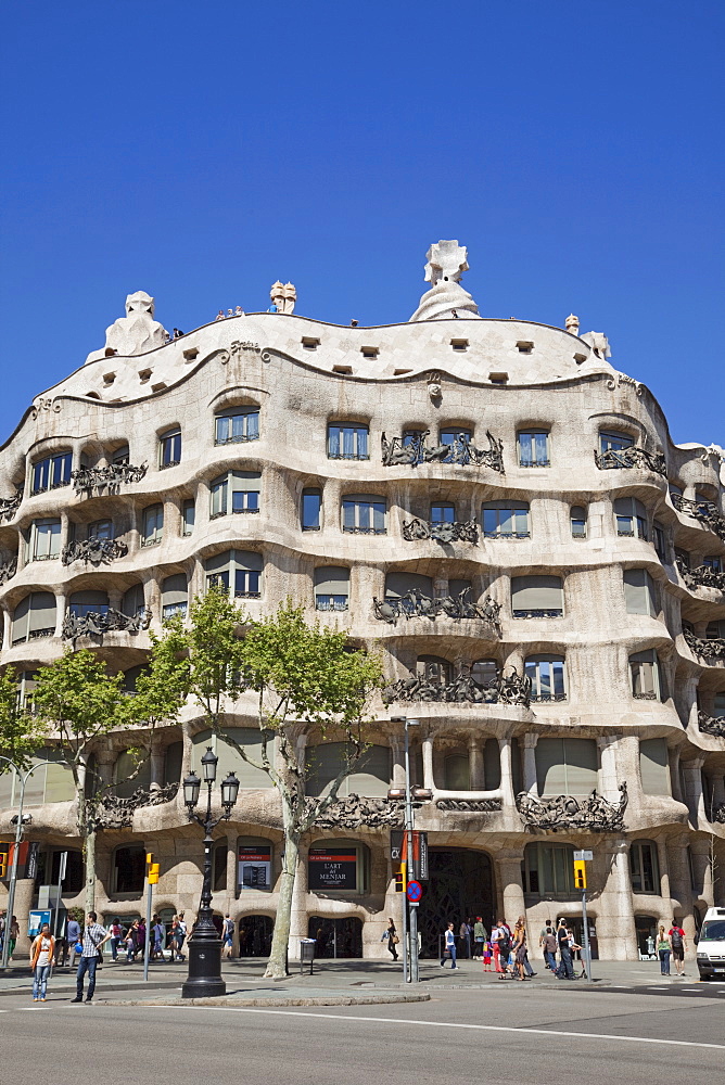 Casa Mila (La Pedrera), UNESCO World Heritage Site, Barcelona, Catalonia, Spain, Europe