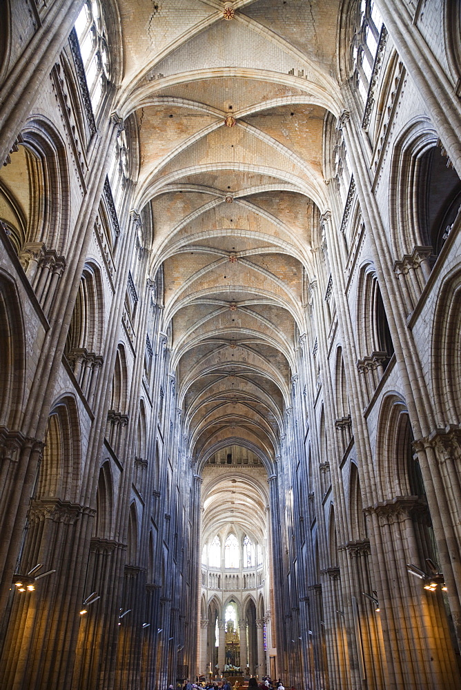 Interior, Rouen Cathedral, Rouen, Normandy, France, Europe