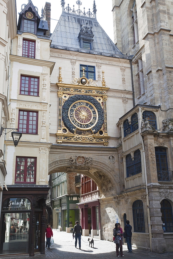 The Gros Horloge (The Great Clock), Rouen, Normandy, France, Europe