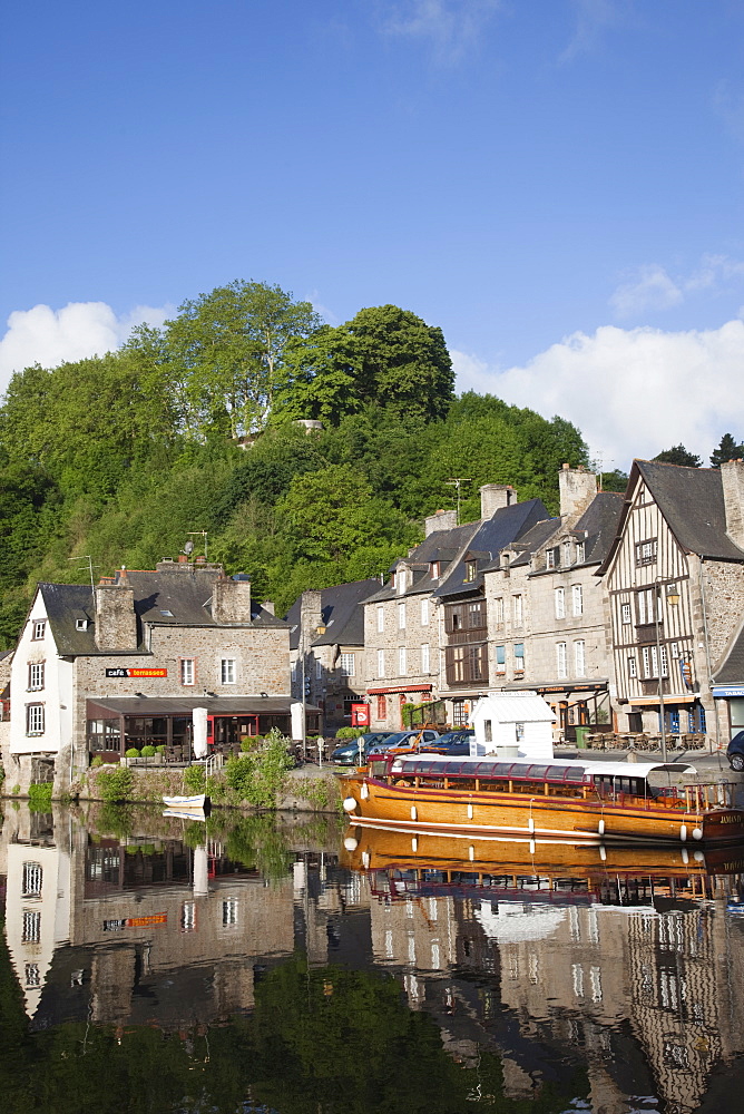 Dinan, The Port and River Rance, Brittany, France, Europe