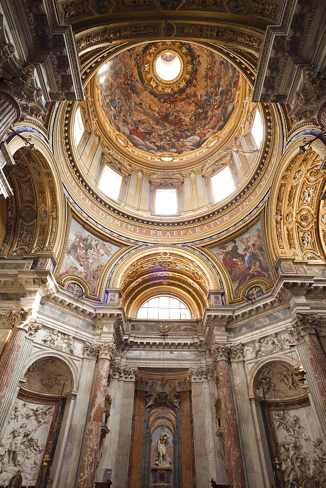 Interior, Sant' Agnese in Agone Church, Piazza Navona, Rome, Lazio, Italy, Europe