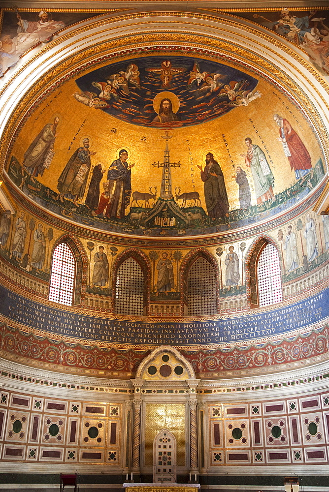 The apse inside San Giovanni in Laterano Church, Rome, Lazio, Italy, Europe