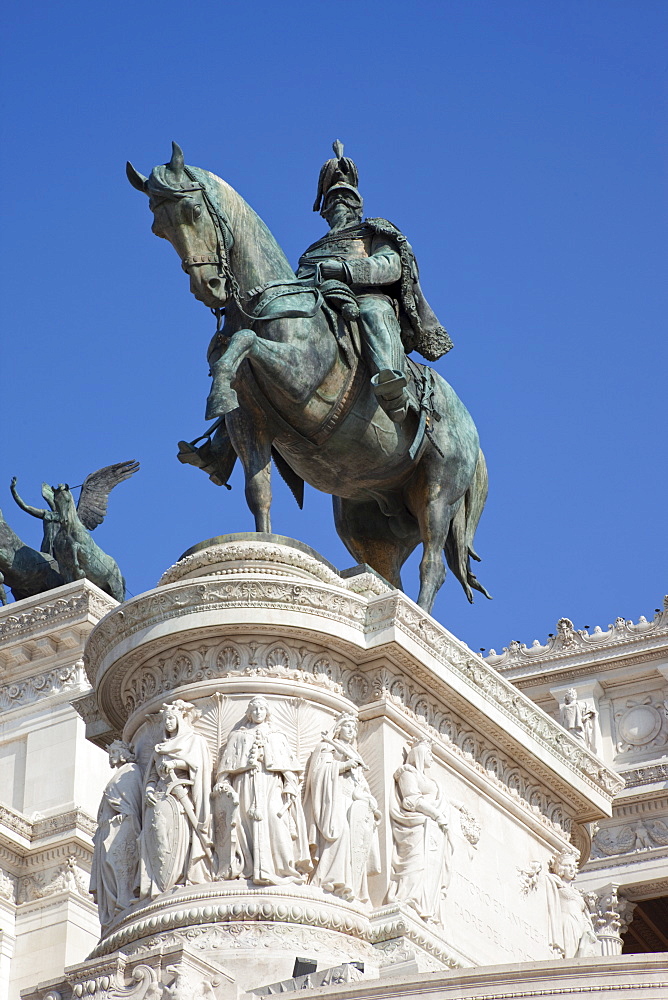 Statue of Victor Emmanuel, The Capitol, Rome, Lazio, Italy, Europe