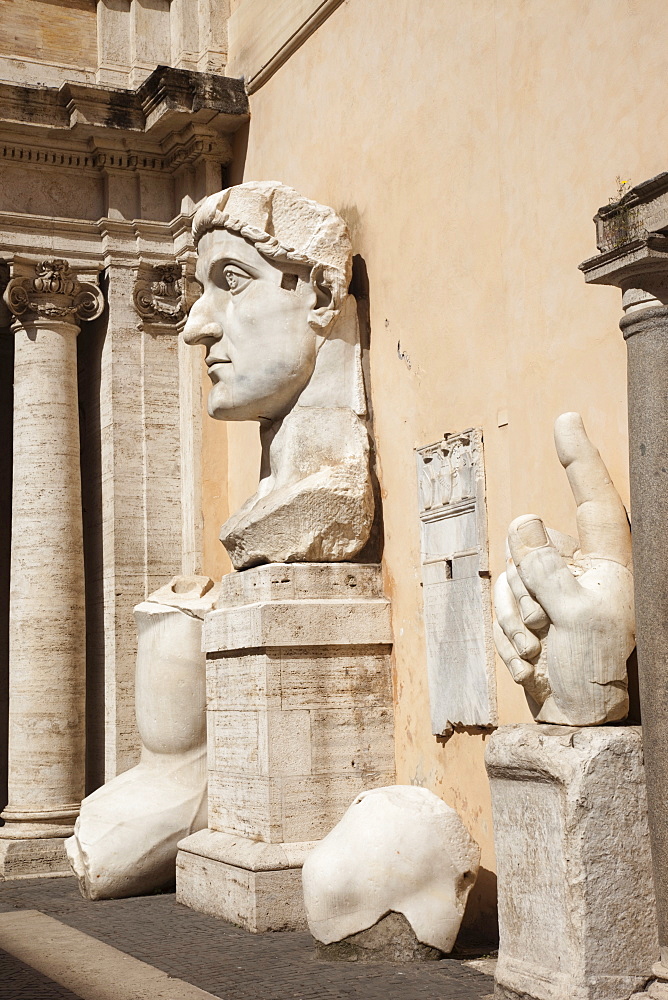 Remains of Emperor Constantine statue, Capitoline Museum, The Capitol, Rome, Lazio, Italy, Europe