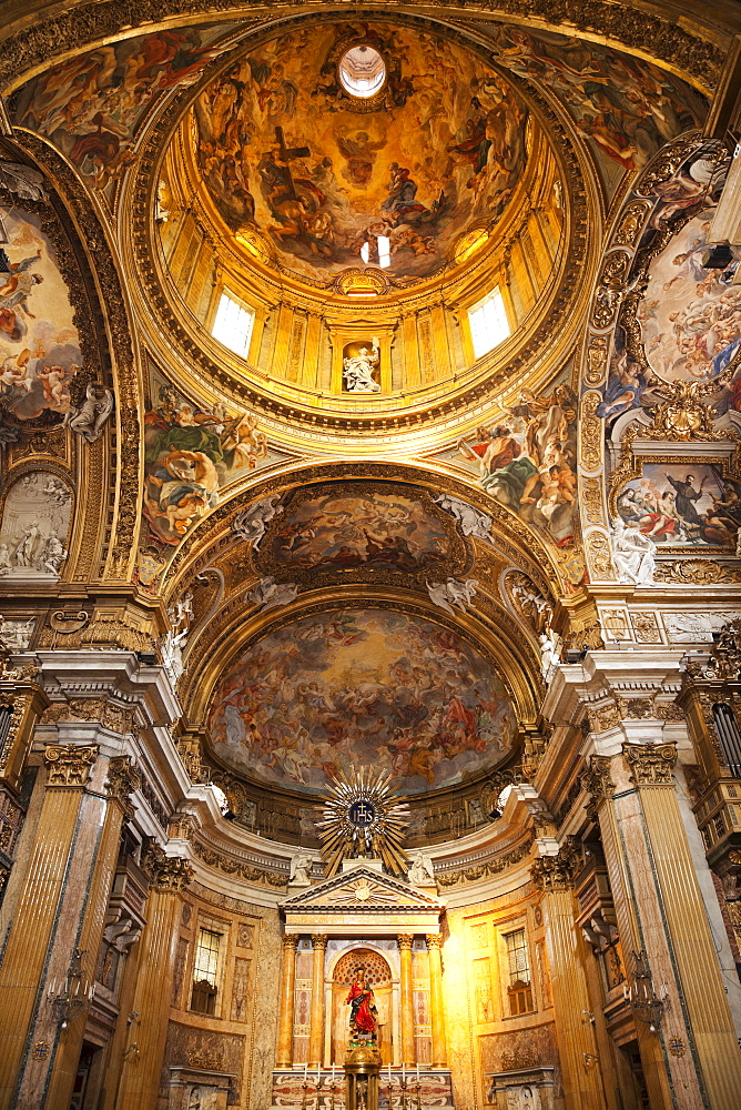 Interior of Chiesa del Gesu Church, Rome, Lazio, Italy, Europe