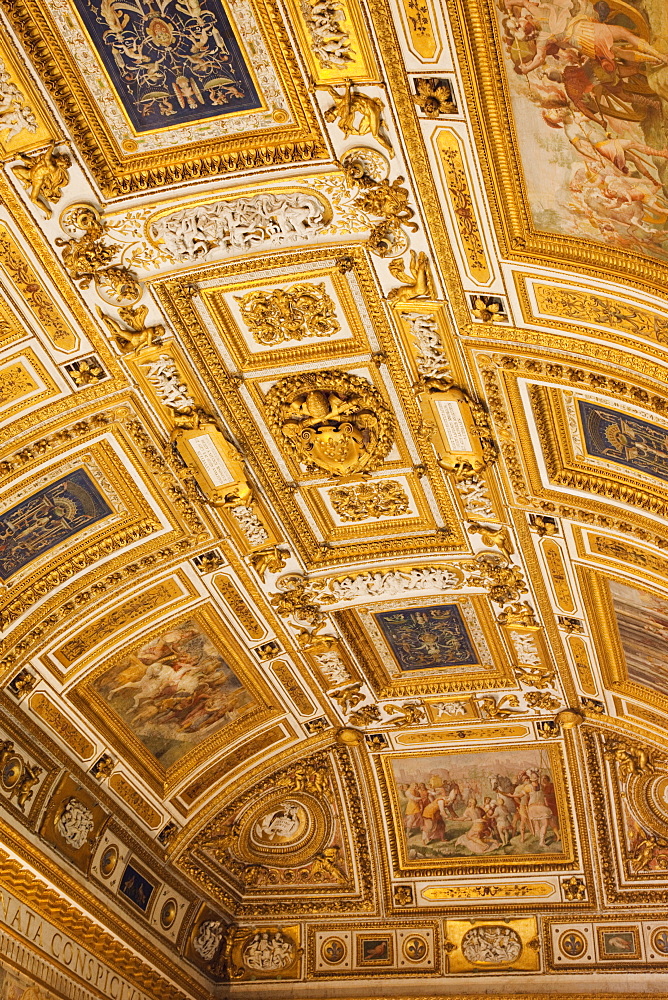 Ceiling detail, Paolina Room, Castel Sant'Angelo, Rome, Lazio, Italy, Europe