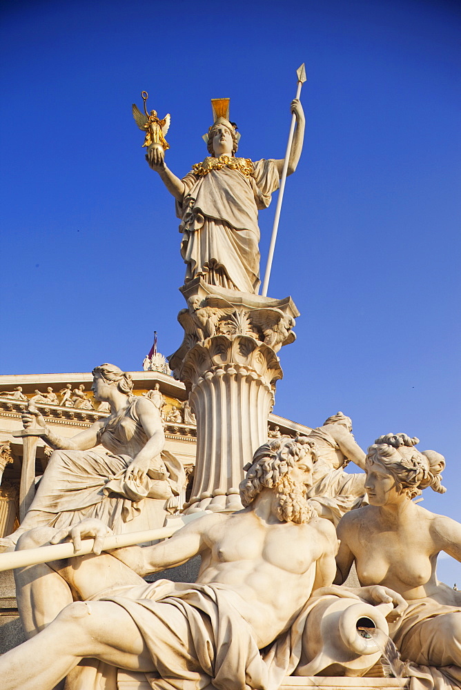 Palais-Athene Fountain, Parliament Building, Vienna, Austria, Europe