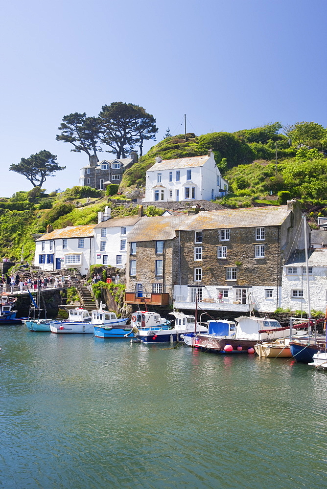 The harbour in Polperro in Cornwall, England, United Kingdom, Europe