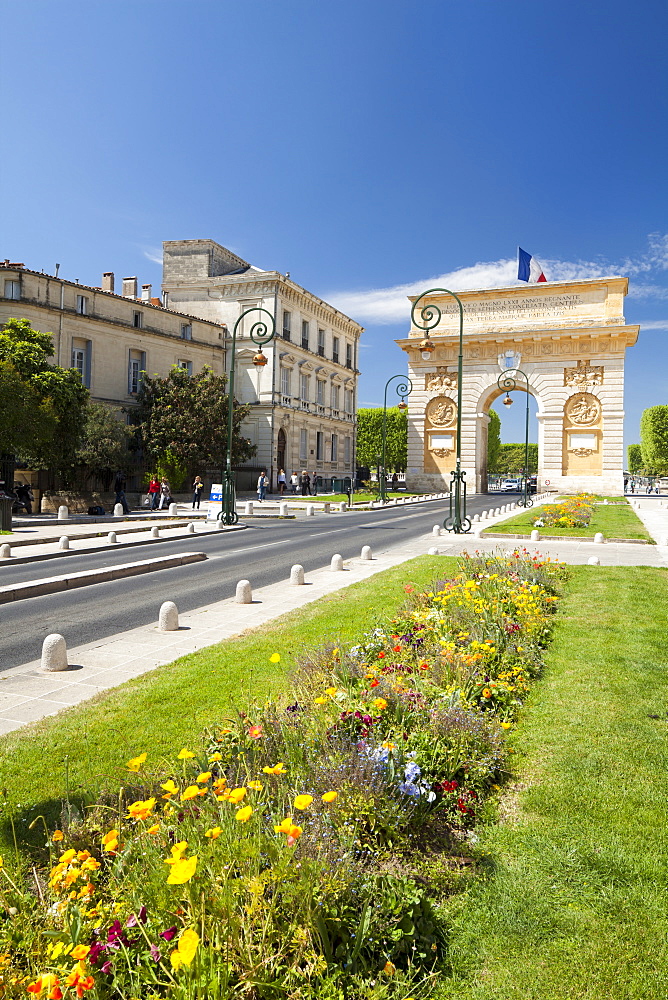 The Arc de Triomphe, Rue Foch, Montpellier, Languedoc-Roussilon, France, Europe