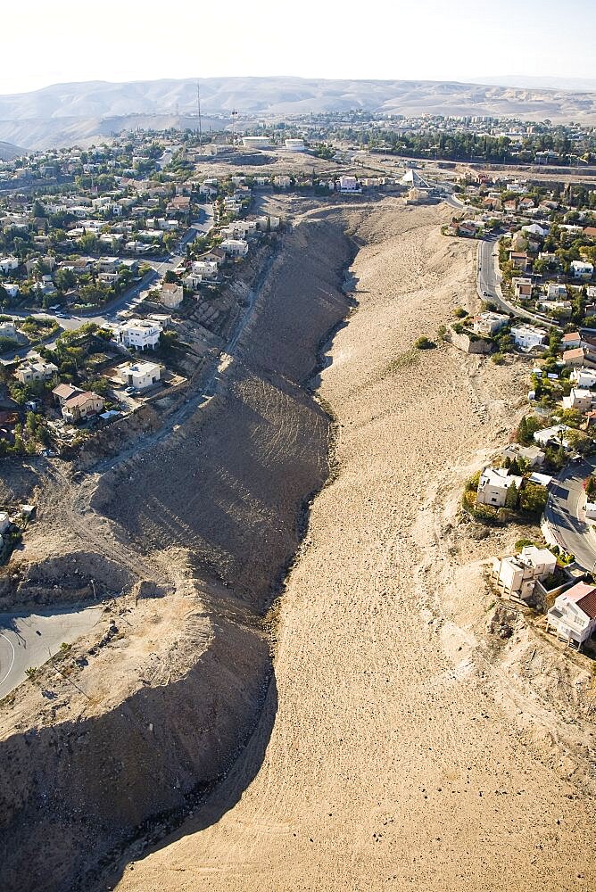 Aerial view of the city of Arad in the northern Negev desert, Israel