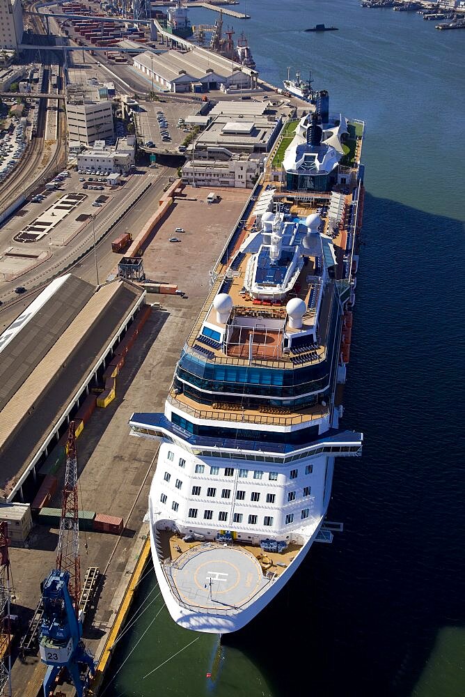 The luxury passenger ship of Celebrity Equinox docking in the port of Haifa