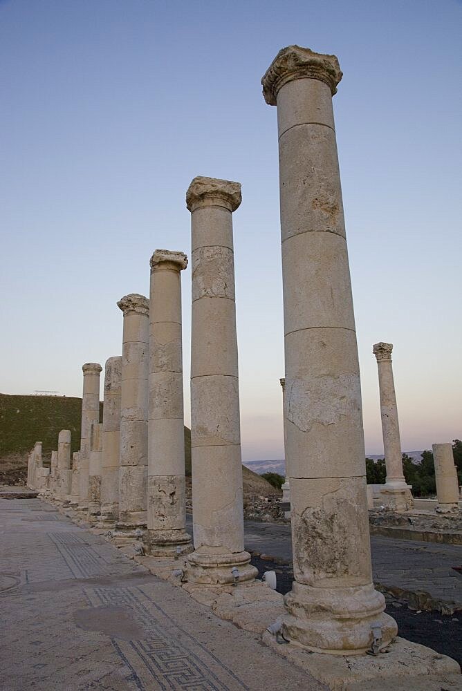 ruins of the Roman city of Beit Shean in the Jordan valley, Israel