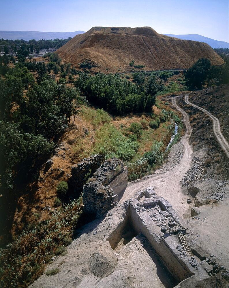 Aerial view of the ancient city of Beit Shean, Israel