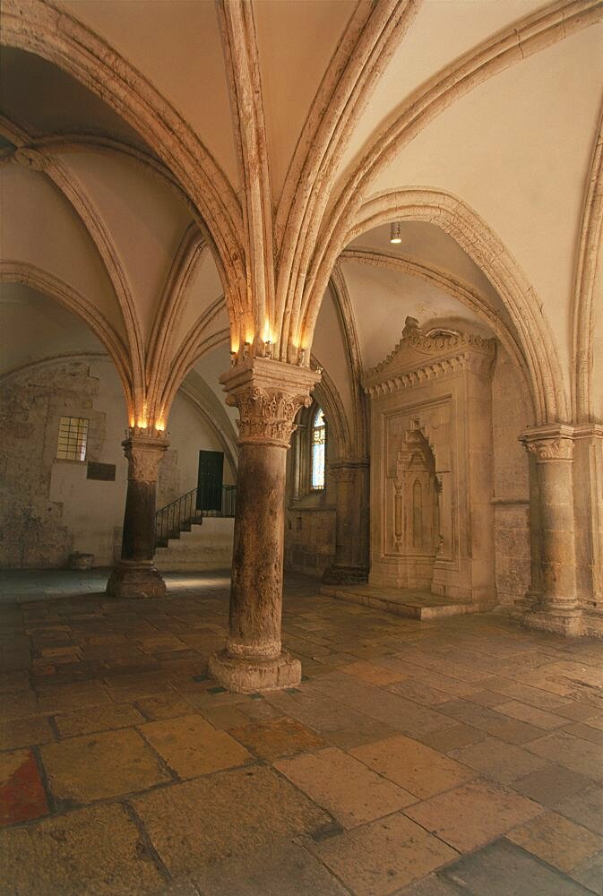 Dormition Abby and the traditional room of the Last Supper on mount Zion, Israel