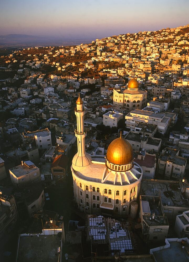 Aerial photograph of a mosque in Umm el Fahein, Israel