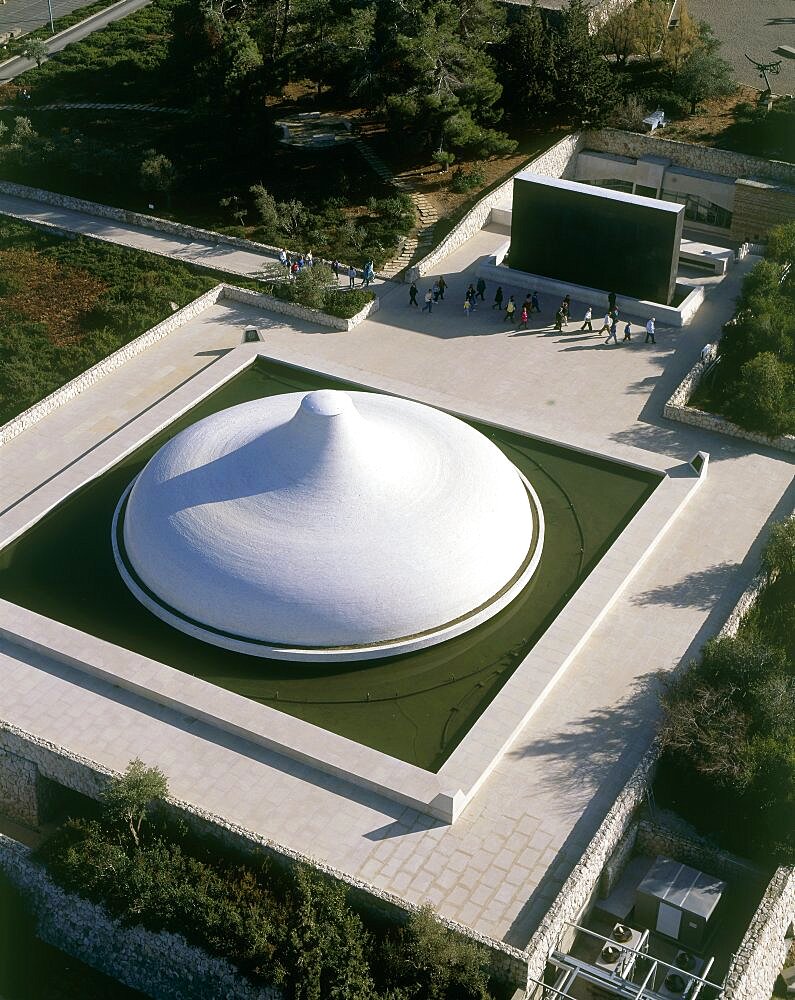 Aerial Shrine of the Book in Jerusalem, Israel