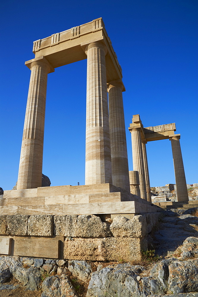 Acropolis, Lindos, Rhodes, Dodecanese, Greek Islands, Greece, Europe