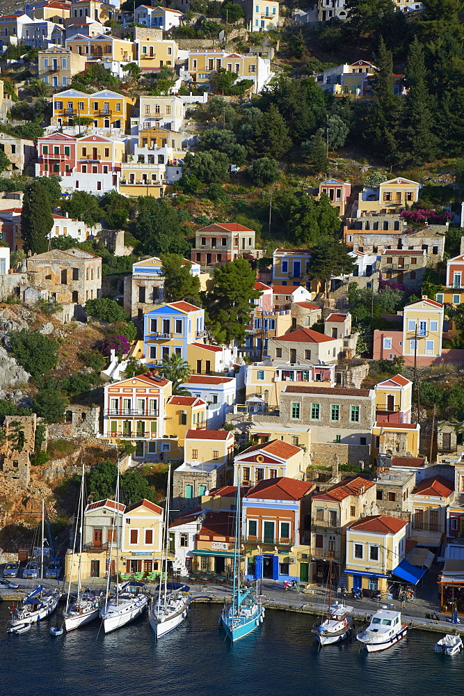 Gialos harbour, Symi, Dodecanese, Greek Islands, Greece, Europe