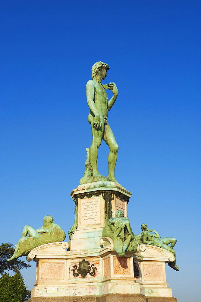 David of Michelangelo on the Piazzale Michelangelo, Florence, Tuscany, Italy, Europe