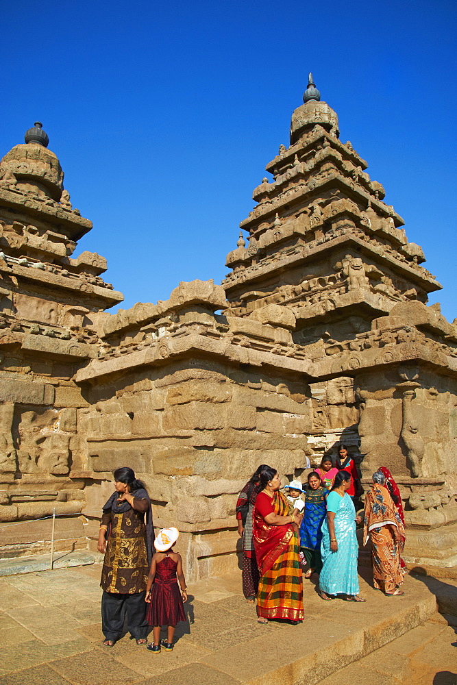 The Shore Temple, Mamallapuram (Mahabalipuram), UNESCO World Heritage Site, Tamil Nadu, India, Asia