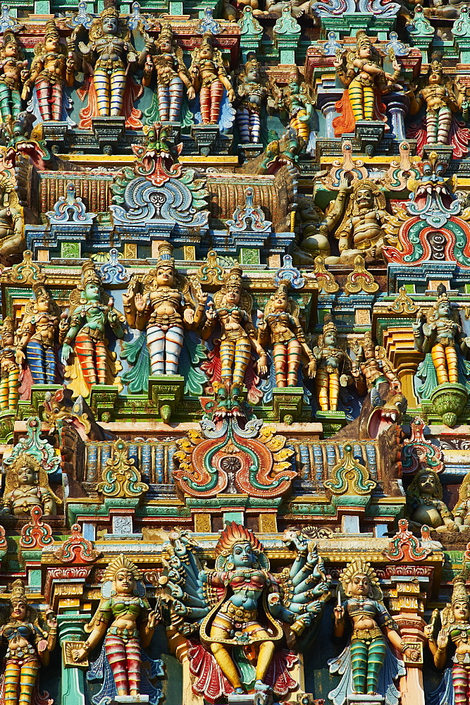 Detail, Sri Meenakshi temple, Madurai, Tamil Nadu, India, Asia