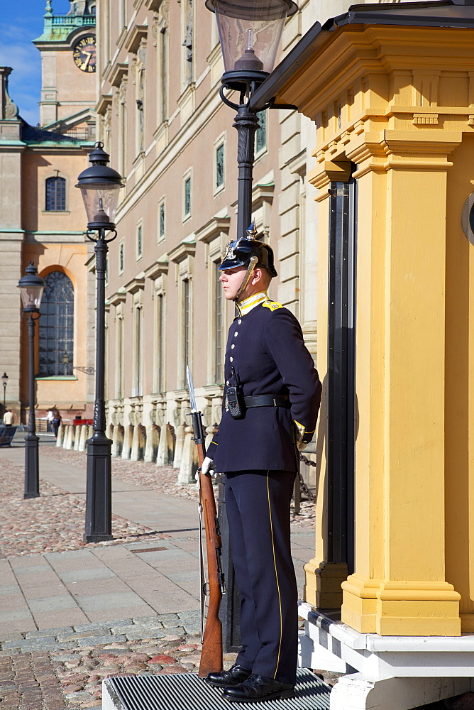 Royal Palace guard, Gamla Stan, Stockholm, Sweden, Scandinavia, Europe