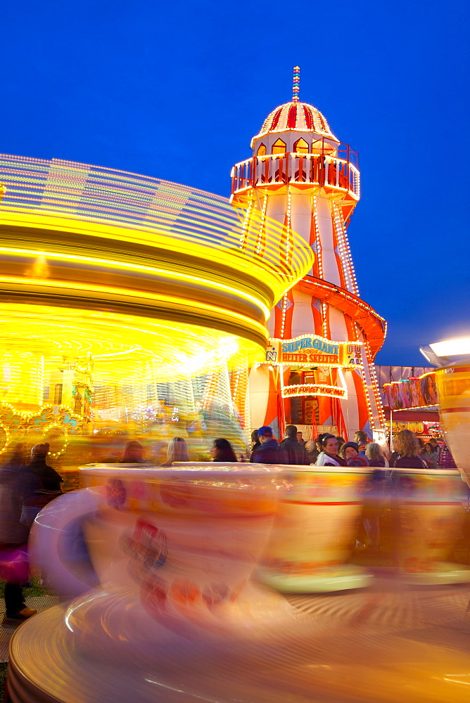 Helter Skelter, Goose Fair, Nottingham, Nottinghamshire, England, United Kingdom, Europe