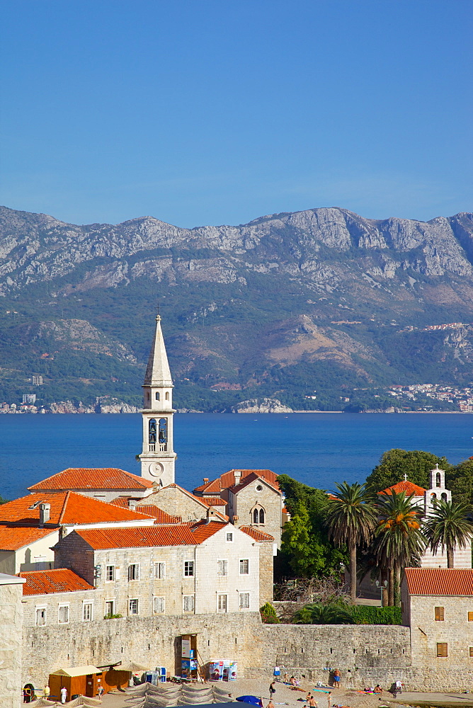 View of Old Town, Budva, Montenegro, Europe