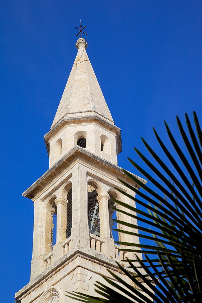 Church bell tower, Old Town, Budva, Montenegro, Europe