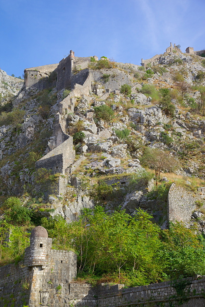 Fortress, Old Town, Kotor, UNESCO World Heritage Site, Montenegro, Europe