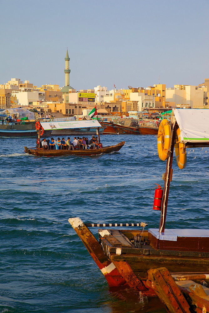 Water taxi on The Creek, Dubai, United Arab Emirates, United Arab Emirates, Middle East