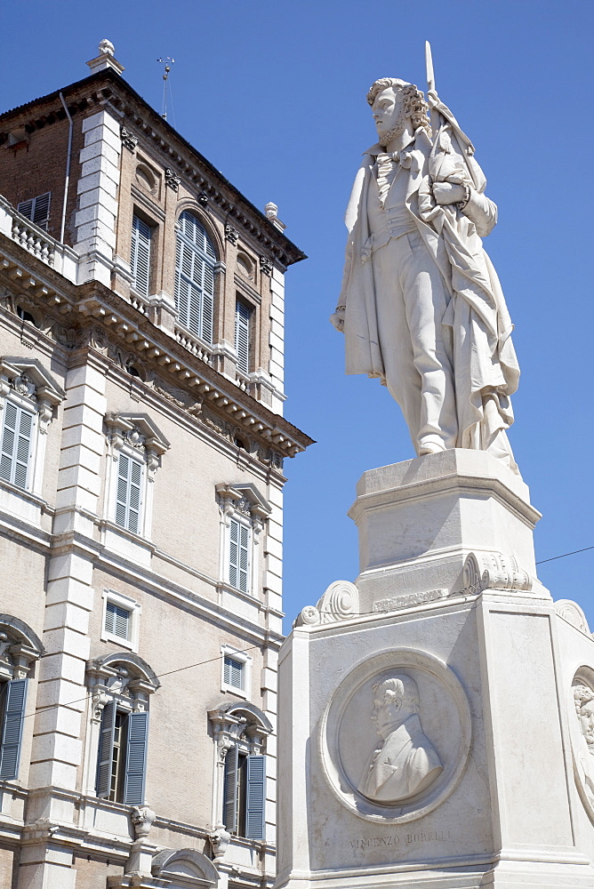 Ducal Palace and statue, Modena, Emilia Romagna, Italy, Europe