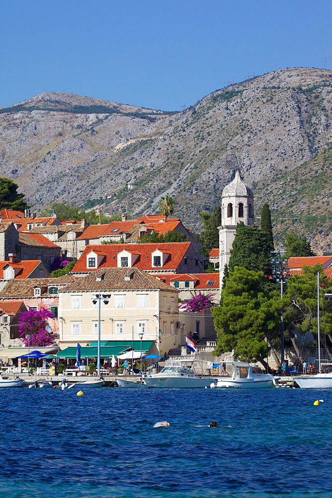 View of Old Town, Cavtat, Dubrovnik Riviera, Dalmatian Coast, Dalmatia, Croatia, Europe