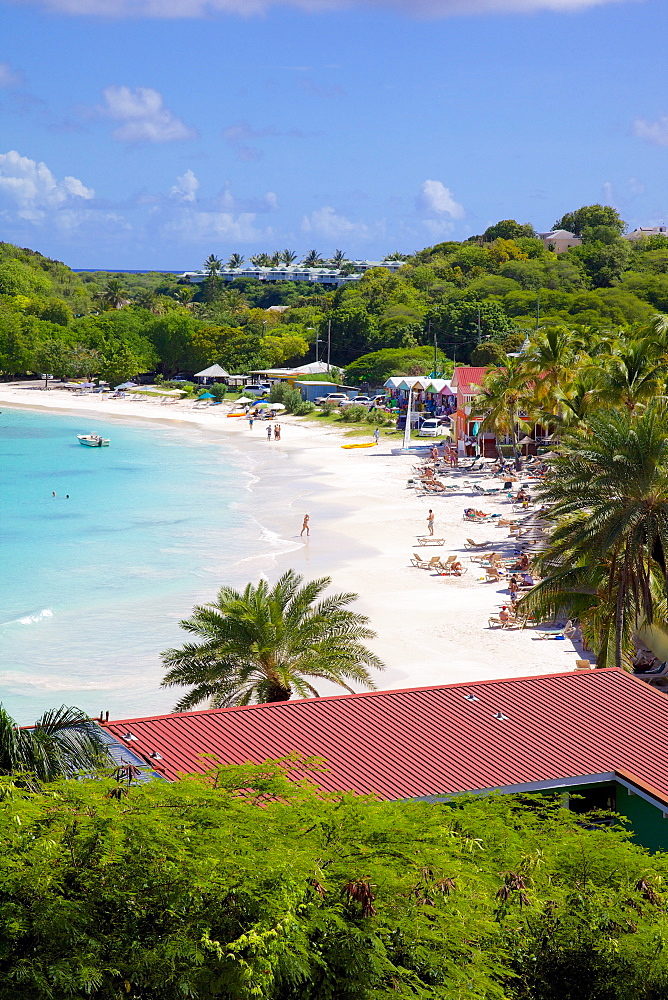 View of Long Bay and beach, Long Bay, Antigua, Leeward Islands, West Indies, Caribbean, Central America