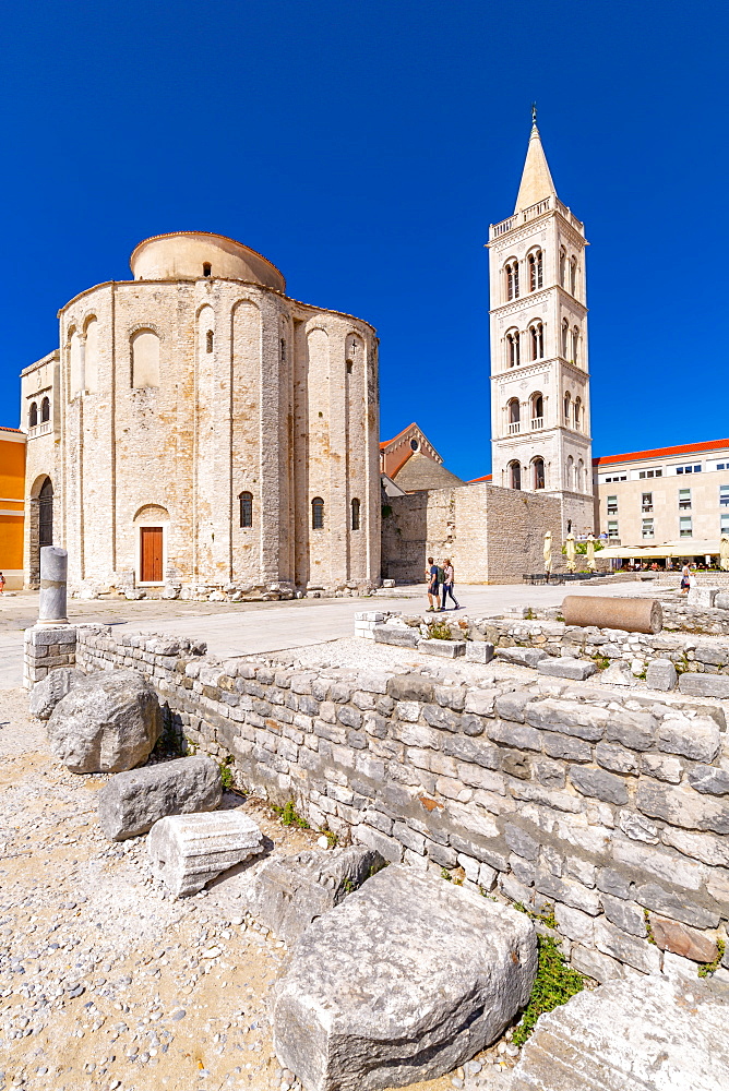 View of Cathedral of St. Anastasia, Zadar, Zadar county, Dalmatia region, Croatia, Europe