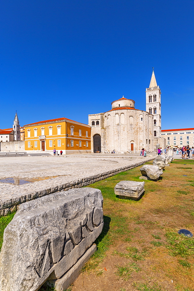 View of Cathedral of St. Anastasia, Zadar, Zadar county, Dalmatia region, Croatia, Europe