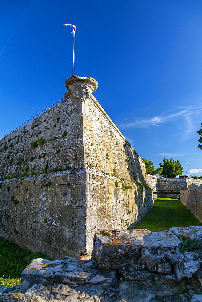 View of the Venetian fortress, Pula, Istria County, Croatia, Adriatic, Europe